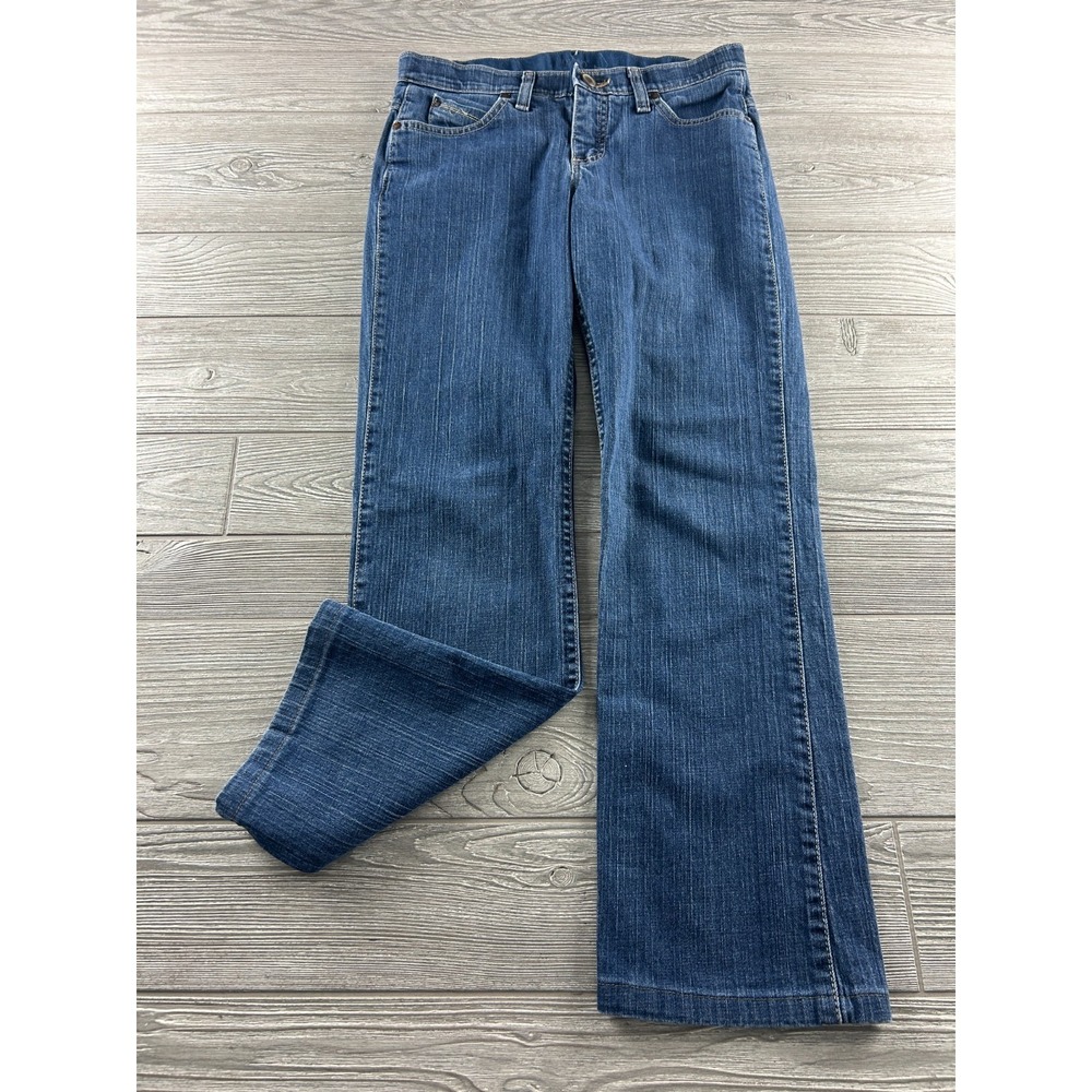 Womens Wrangler Q-BABY WRJ30BN‎ Plain Pocket Mid Rise Boot Cut Jean 3/4X32